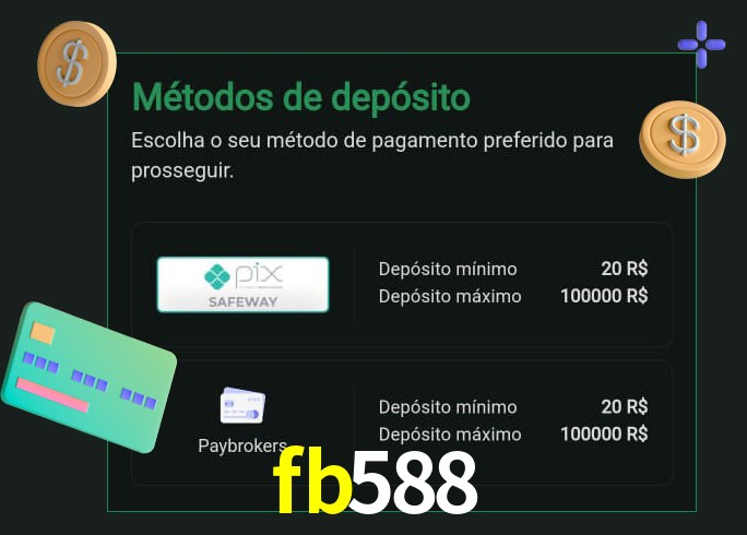 O cassino fb588 oferece uma grande variedade de métodos de pagamento